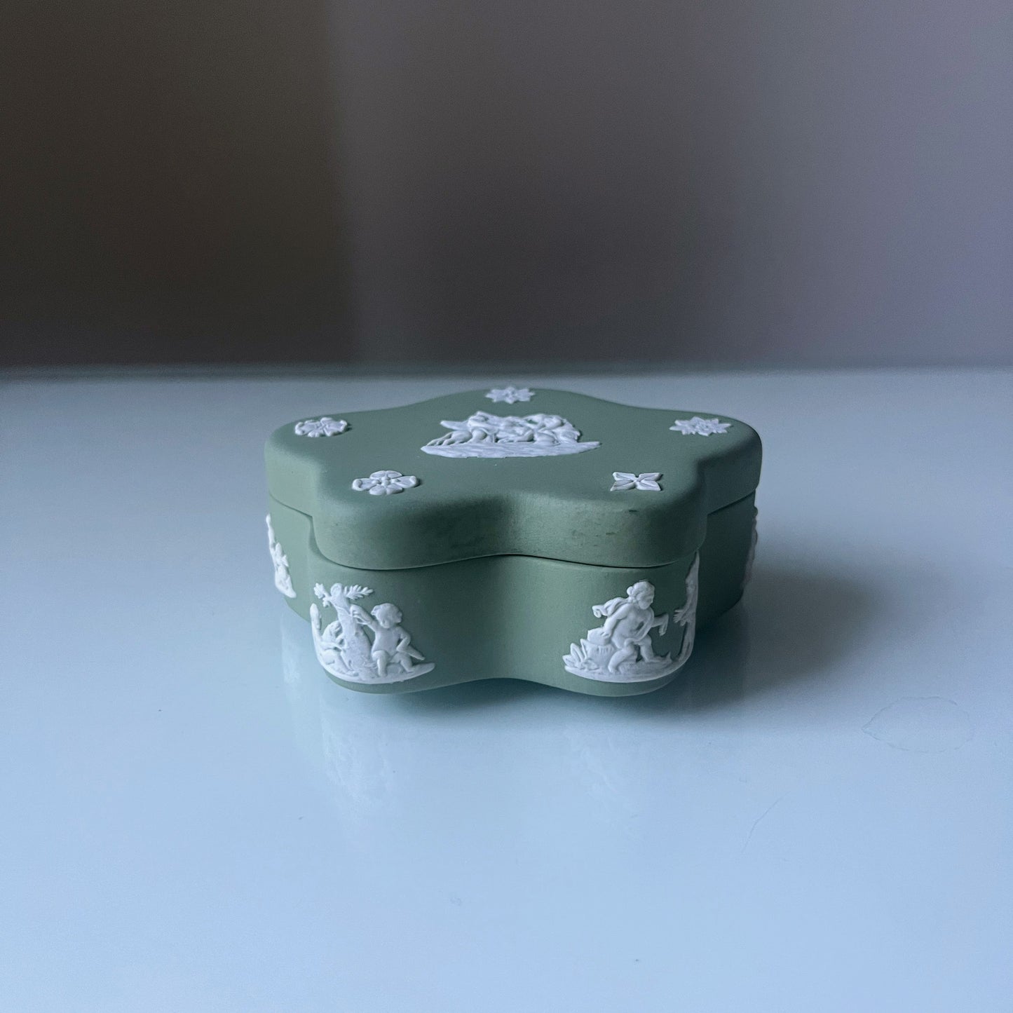 Wedgwood Jasperware: Sage Green Jewelry Box