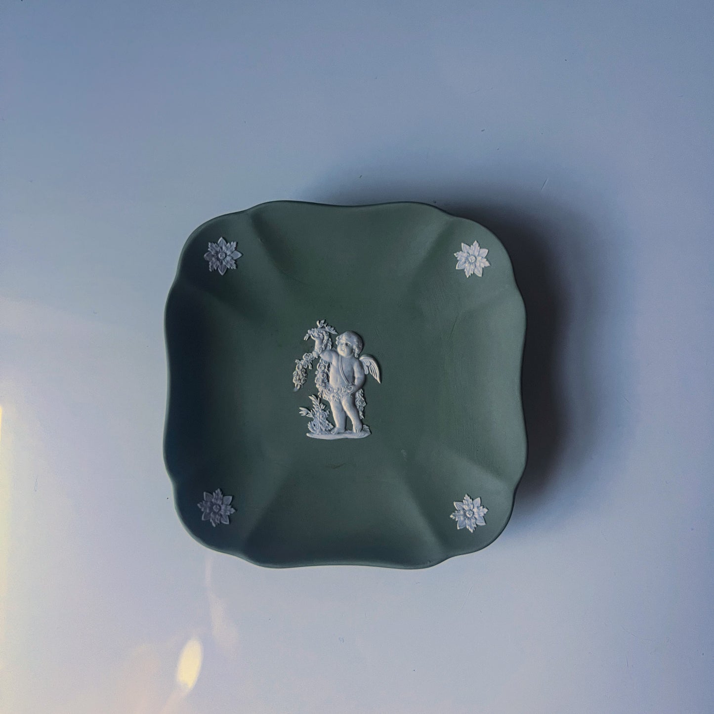 Wedgwood Jasperware: Sage Green Trinket Dish